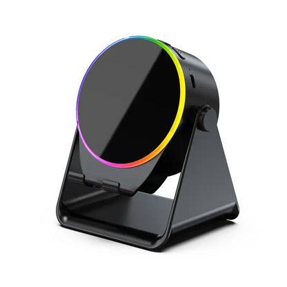 5-in-1 Wireless Bluetooth Speaker with 360° LED Stand & Universal Phone Holder