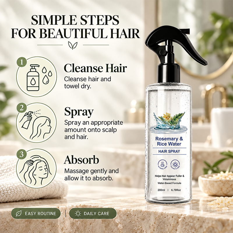 Rosemary & Rice Water Hair Mist Soft & Smooth Non-Greasy Fast Absorbing