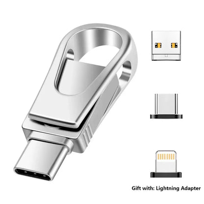 3 in 1 OTG Type C USB 3.0 Flash Drive Dual USB Connector Fast Storage