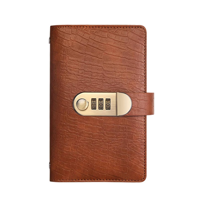 Lockable Savings Notebook - Digit Resettable Password Lock A6 Savings Notebook for Money & Important Items