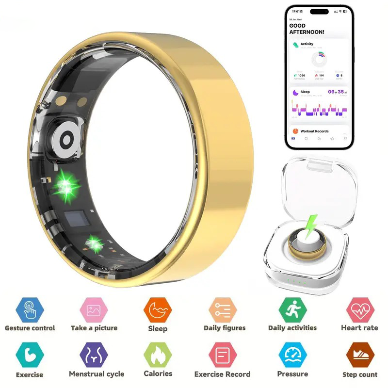 2026 Smart Ring – No Subscription Health & Fitness Tracker Waterproof for Outdoor Sports Gift