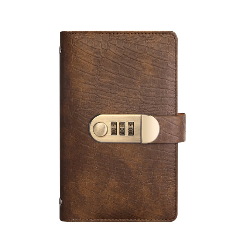 Lockable Savings Notebook - Digit Resettable Password Lock A6 Savings Notebook for Money & Important Items