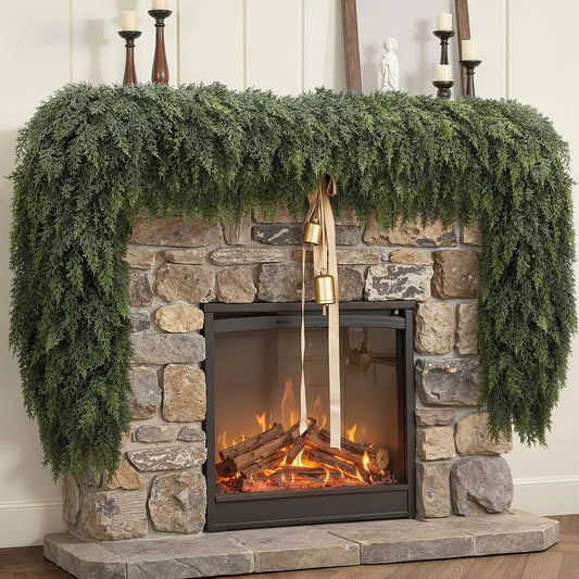 Christmas 6 FT PE Cedar Norfolk Garland Cypress Branches Home Decor