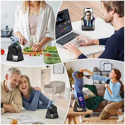 5-in-1 Wireless Bluetooth Speaker with 360° LED Stand & Universal Phone Holder