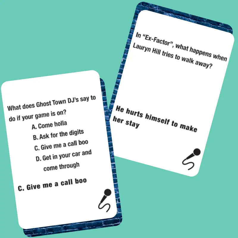90s R&B Expansion Pack Music Trivia Card Game 80 Cards