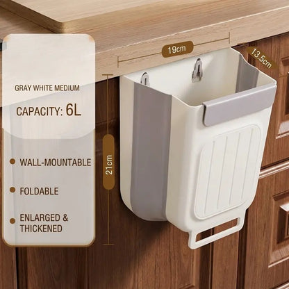 Hanging Cabinet Door Trash Can – Space-Saving Waste Bin for Kitchen