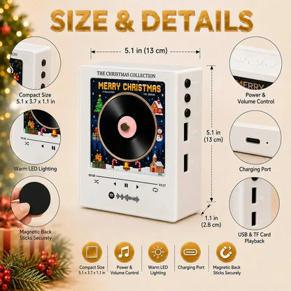 Christmas Vinyl Fridge Magnet Music Player 9 Vinyl Records Mini Player NFC Gift