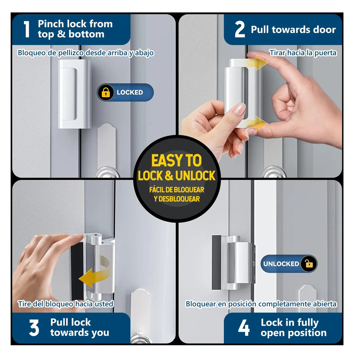 40% OFF Back To School Security Door Hardware – Heavy-Duty Aluminum Anti-Theft Lock Latches & Bolts