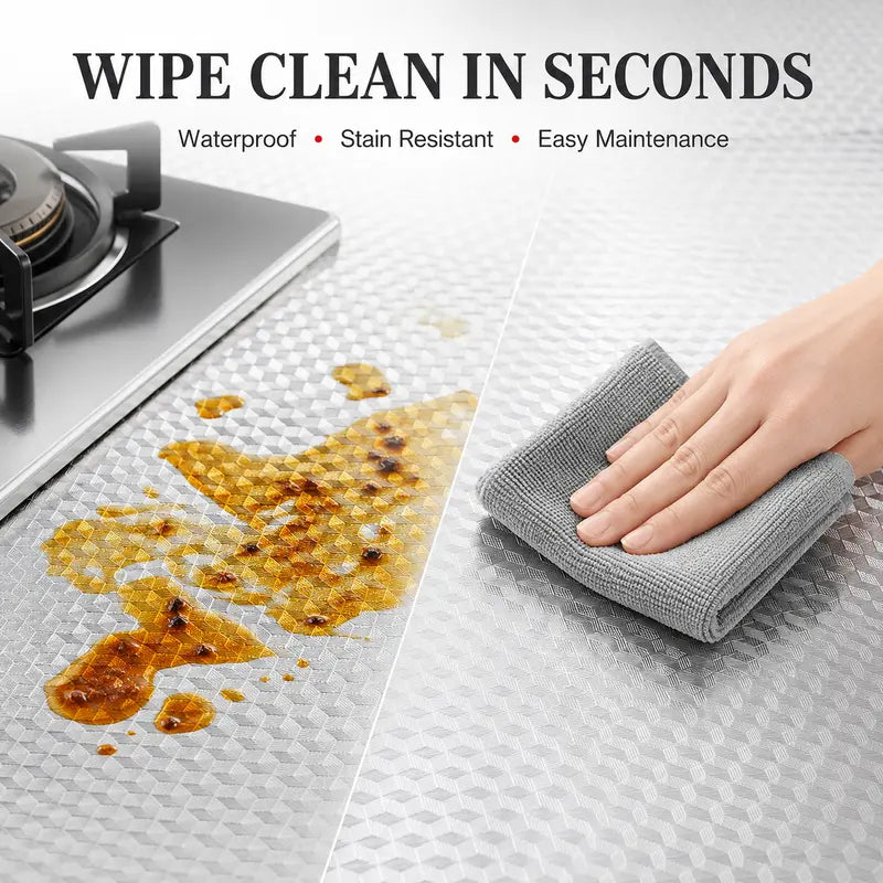 Self Adhesive Aluminum Foil Kitchen Backsplash Wallpaper