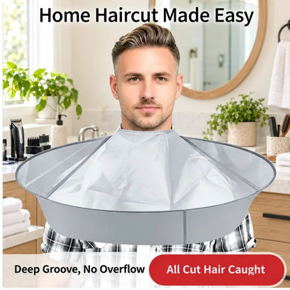 Waterproof Hair Cutting Cape Reusable Barber Bib Hair Catcher for Home Salon