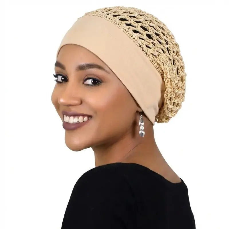 3-Piece Stretchy Wide-Edge Sleeping Cap Set – Soft Bonnet for Nighttime Hair Care & Shower Use