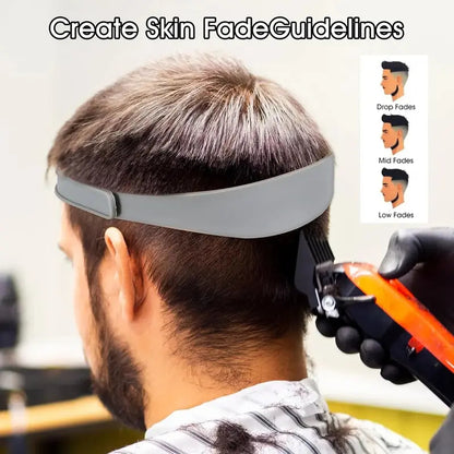 Hair Cutting Guide Comb Kit Adjustable Silicone Band Precision Guides Heatless Haircut Tool Set