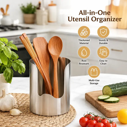 1 Count, Thickened Stainless Steel Utensil Organizer, Rust Resistant ...