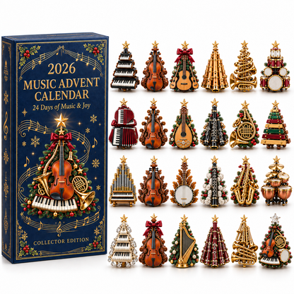 Christmas Music Lovers Advent Calendar 24 Unique Musical Instrument Miniatures Gift