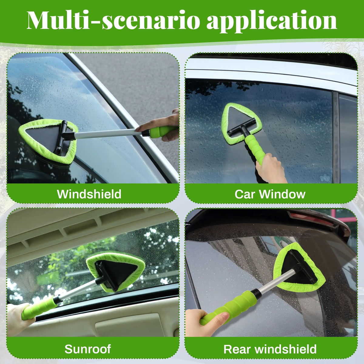 Windshield Cleaning Tool – Microfiber Car Window Cleaner