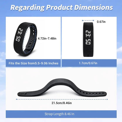 Fitness Tracker with Silent Alarm Waterproof Band Step Counter Built in USB Plug No Cables Needed