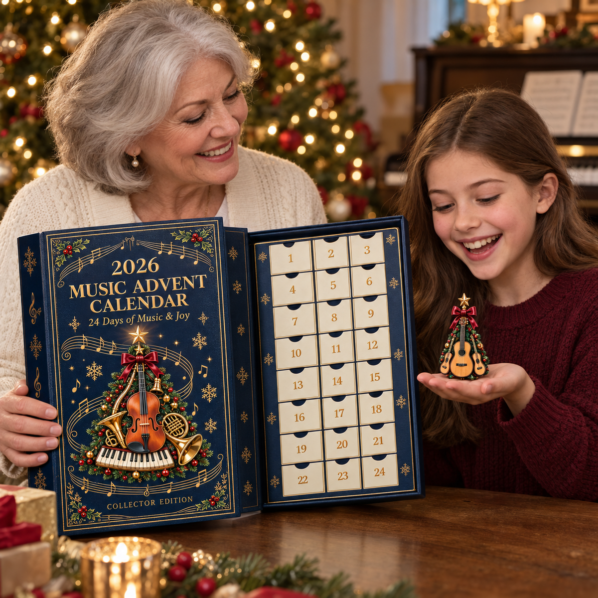 Christmas Music Lovers Advent Calendar 24 Unique Musical Instrument Miniatures Gift