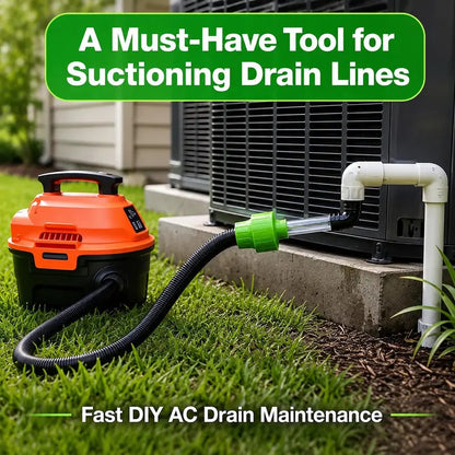 Universal AC Drain Line Cleaner Adapter Wet Dry Vacuum Attachment