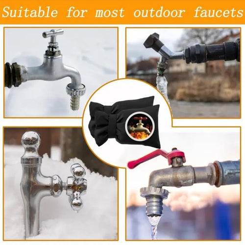 4 Pcs Outdoor Faucet Covers Thermal Waterproof Shield Slide On Hose Bib Socks With Strap Winter Protection