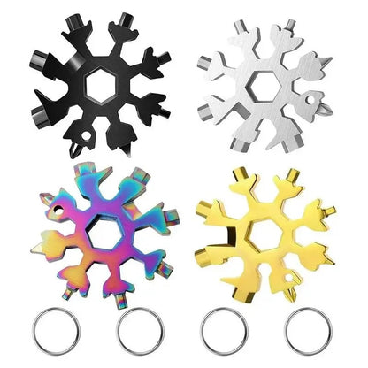 Viral 18‑in‑1 Snowflake Multi‑tool Stainless Steel Portable Wrench ❄️