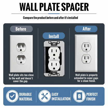 Fix Loose Outlets & Electrical Boxes Metal Flush Fit Device Leveling Plates Wall Plate Spacers
