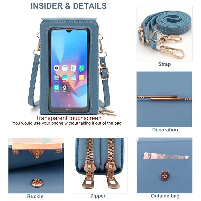 Women's Touch Screen Phone Bag Key Change Bag Reply Messages Without Phone