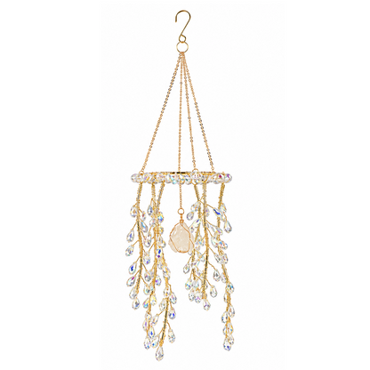 Crystal Rainbow Suncatcher Beaded Artificial Crystal Window Hanging Colorful Home Decor