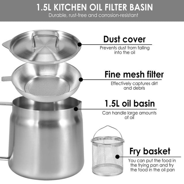 2 In 1 Oil Strainer Pot