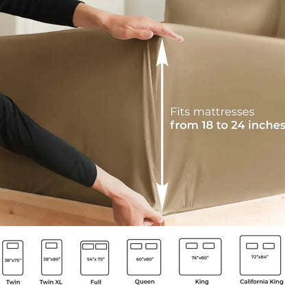 Extra Deep Pocket Fitted Sheet Only Ultra Soft Microfiber Wrinkle Free