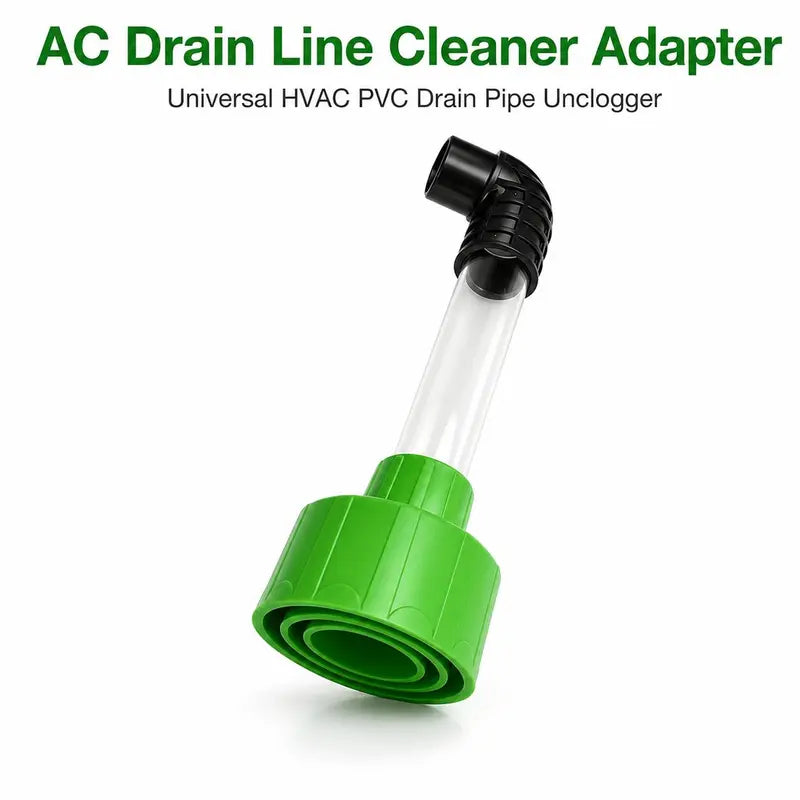 Universal AC Drain Line Cleaner Adapter Wet Dry Vacuum Attachment