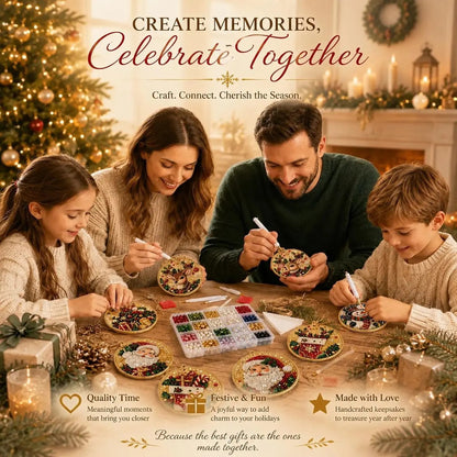 DIY Christmas Diamond Painting Ornament Kit Xmas Tree Hanging Pendant Handmade Craft Gift