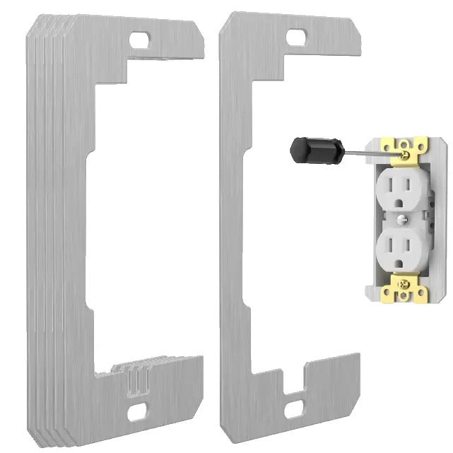 Fix Loose Outlets & Electrical Boxes Metal Flush Fit Device Leveling Plates Wall Plate Spacers