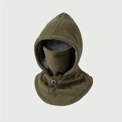 Flannel One-Piece Warm Hat with Neck Mask – Windproof for Outdoor Cycling, Fall Winter