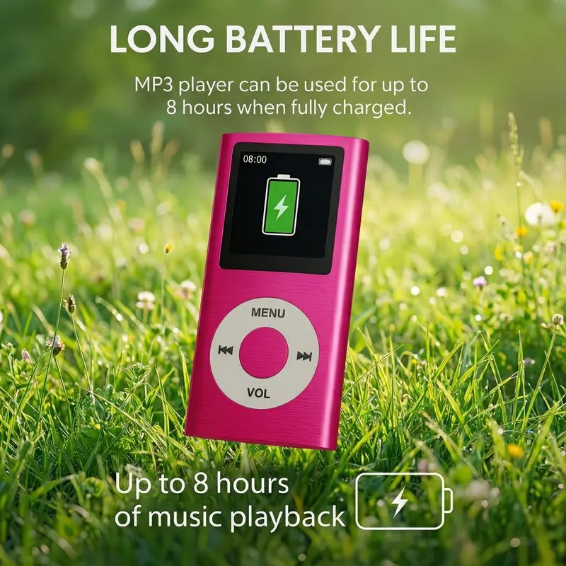 Compact Multi Function MP3 Player Portable LCD Screen No Memory Headphone Jack Offline Playback