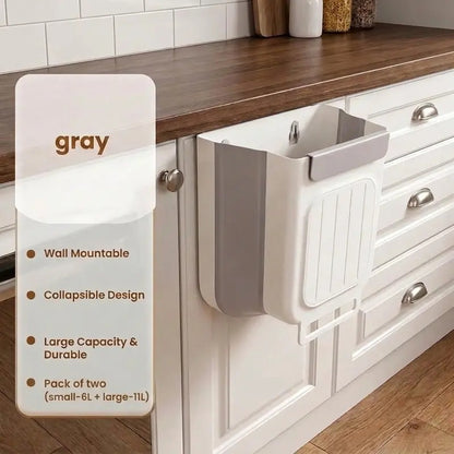 Hanging Cabinet Door Trash Can – Space-Saving Waste Bin for Kitchen