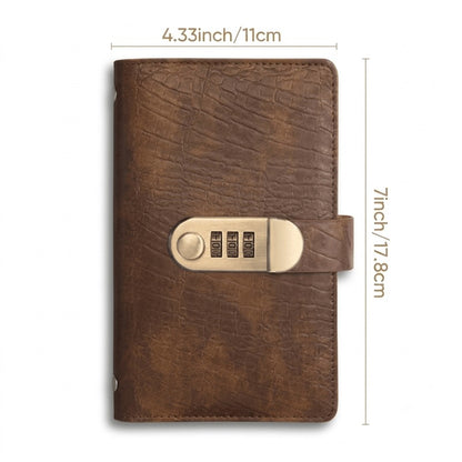 Lockable Savings Notebook - Digit Resettable Password Lock A6 Savings Notebook for Money & Important Items