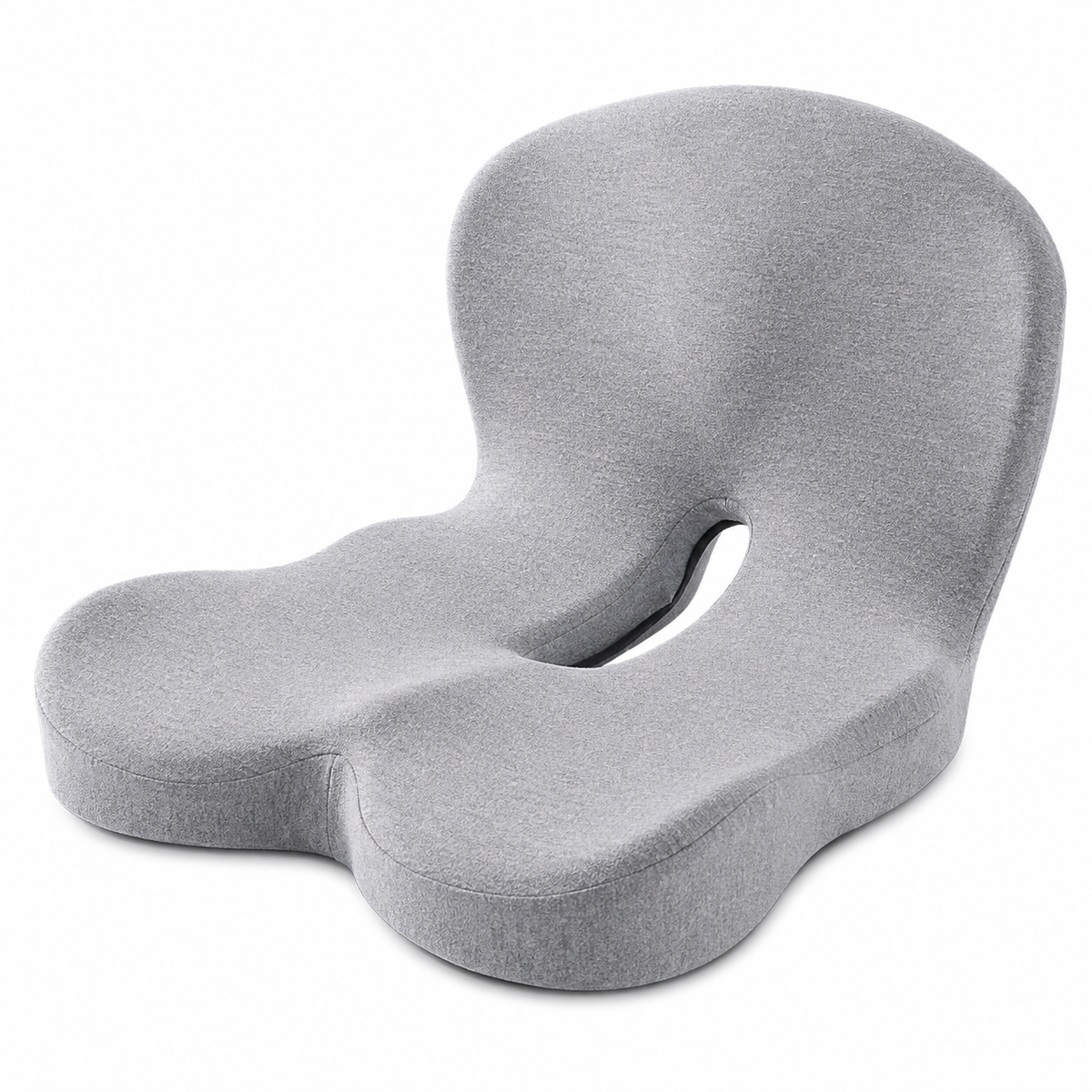 Ergonomic Memory Foam Seat Cushion with Contoured Lumbar Support & Pressure Relief