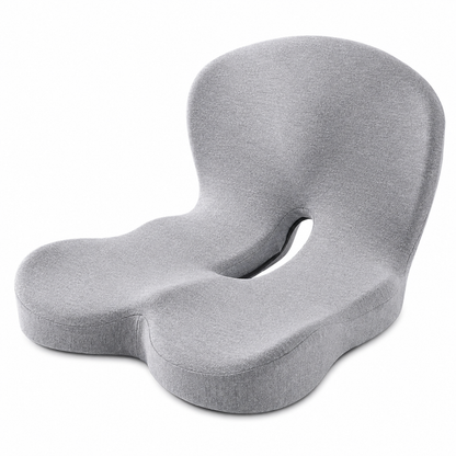 Ergonomic Memory Foam Seat Cushion with Contoured Lumbar Support & Pressure Relief