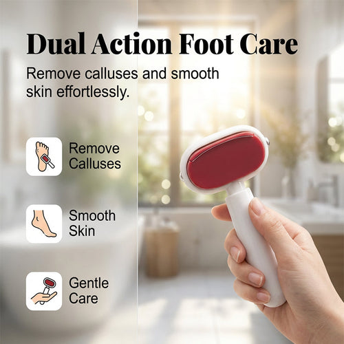Dual Sided Foot Callus Remover with Replaceable Stainless Steel Blade Portable Manual Pedicure Tool