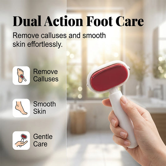 Dual Sided Foot Callus Remover with Replaceable Stainless Steel Blade Portable Manual Pedicure Tool
