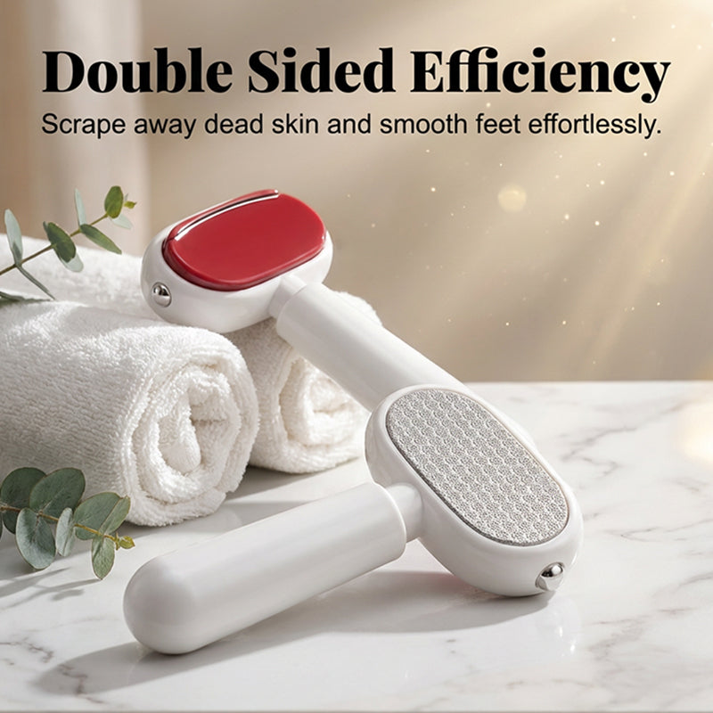 Dual Sided Foot Callus Remover with Replaceable Stainless Steel Blade Portable Manual Pedicure Tool