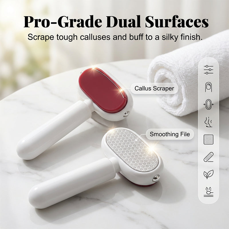 Dual Sided Foot Callus Remover with Replaceable Stainless Steel Blade Portable Manual Pedicure Tool