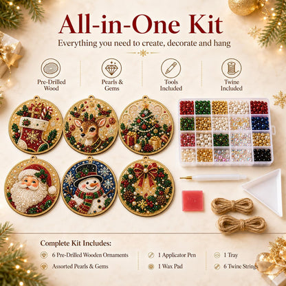 DIY Christmas Diamond Painting Ornament Kit Xmas Tree Hanging Pendant Handmade Craft Gift