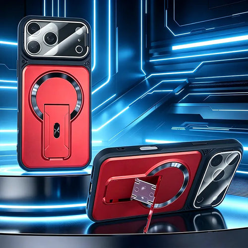 Multifunctional Lens Protection Case with Invisible Stand & Camera Protection for iPhone