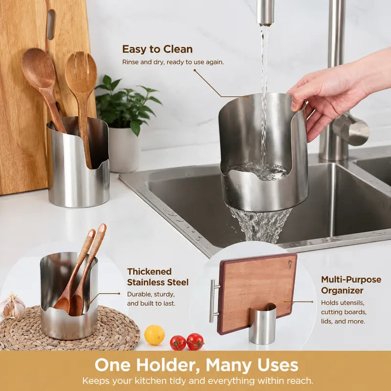 🔥HOT SALE 49% OFF🥄Stainless Steel Cooking Utensil Holder