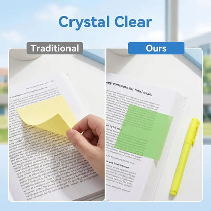 Transparent Pull-Out Glitter Sticky Notes with Fruit Styles