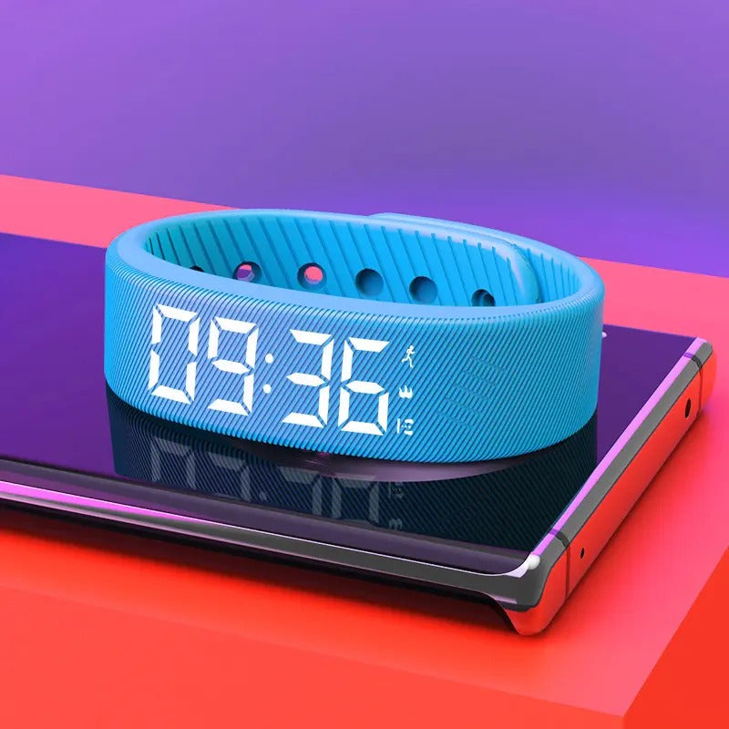 Fitness Tracker with Silent Alarm Waterproof Band Step Counter Built in USB Plug No Cables Needed