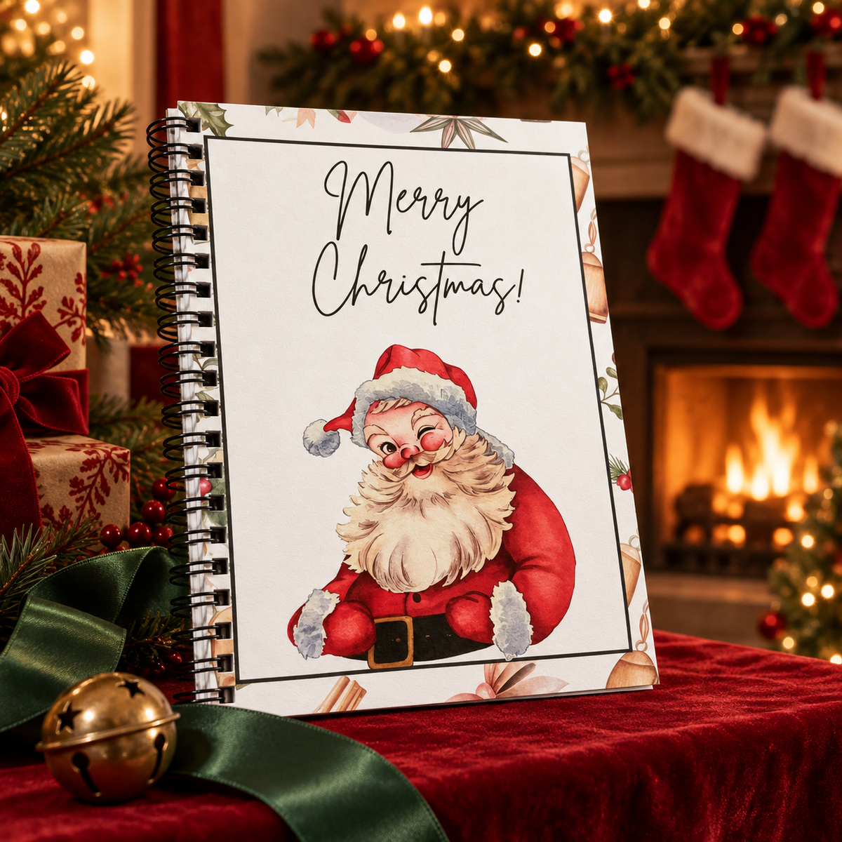 DIY Spiral Bound Merry Christmas Gift Card Album Surprise Page Holder Gift Planner Notebook