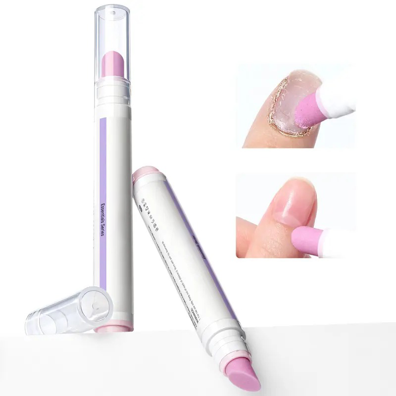 2 in 1 Cuticle Remover Pen 45 Degree Ceramic Tip for Dry Cuticles Hangnails Portable 2 Pack Travel
