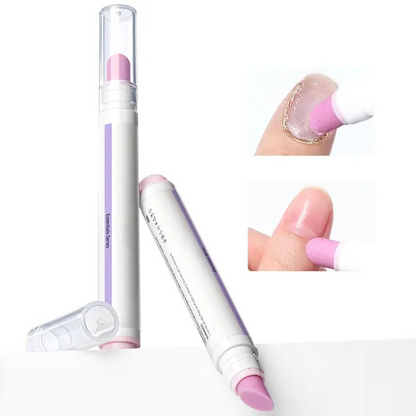 2 in 1 Cuticle Remover Pen 45 Degree Ceramic Tip for Dry Cuticles Hangnails Portable 2 Pack Travel